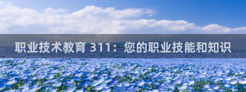 j9九游会网址是什么|职业技术教育 311：您的职业技能和知识